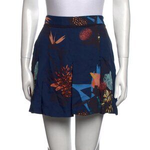 ❌SOLD❌PROENZA SCHOULER Blue Floral Printed Mini Summer Shorts w side pockets 6